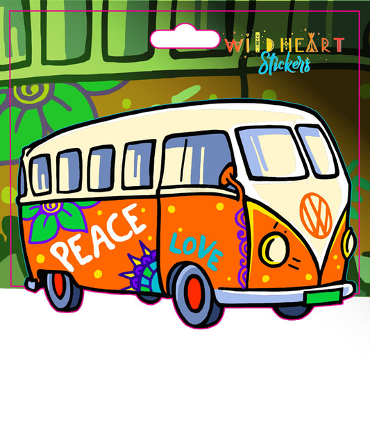 Peace Love Van Sticker