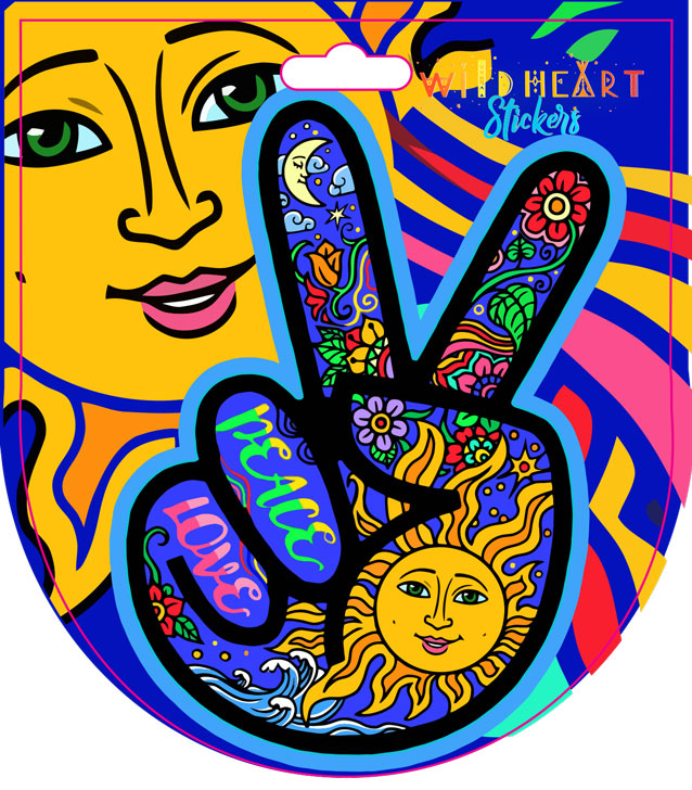 Peace Love Hand Sticker