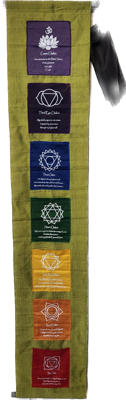 7 Chakras Banner - Olive