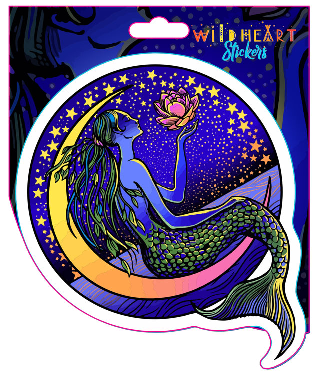 Mermaid on the Moon Sticker